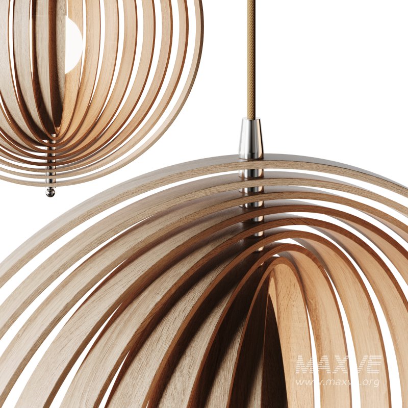 Creative Wood Round Globe Pendant Light Fixture Shade - Image 5