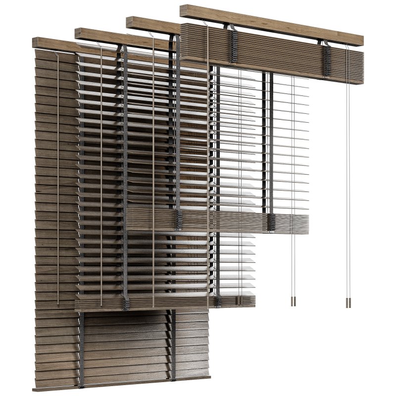 Wooden blinds curtains - Image 1