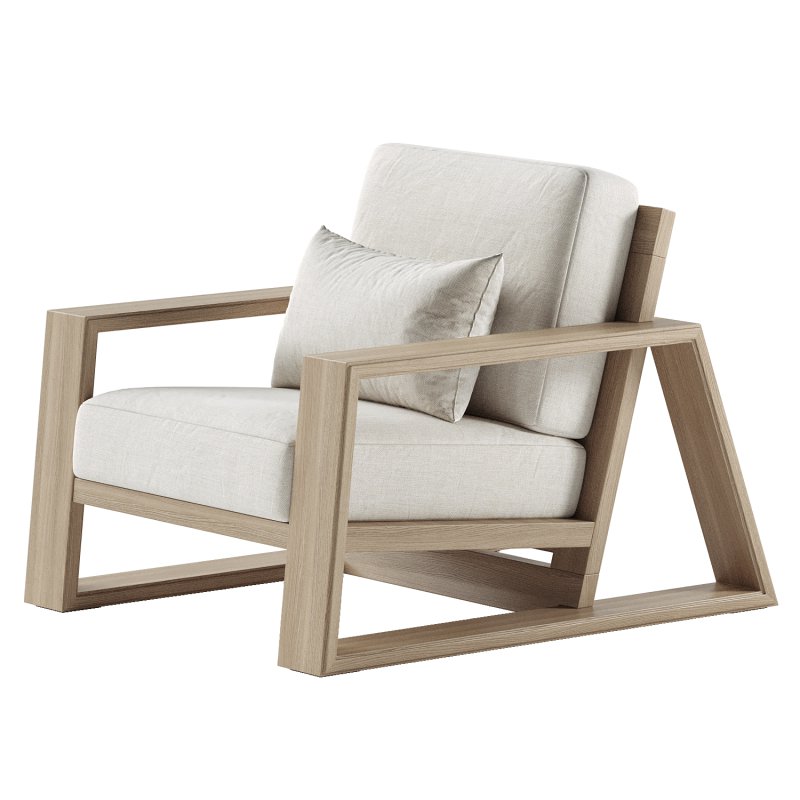 Canyon Outdoor Teak Lounge Chair - Image 5