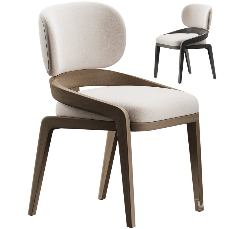 Scandinavian solid wood dining chair - Image 1