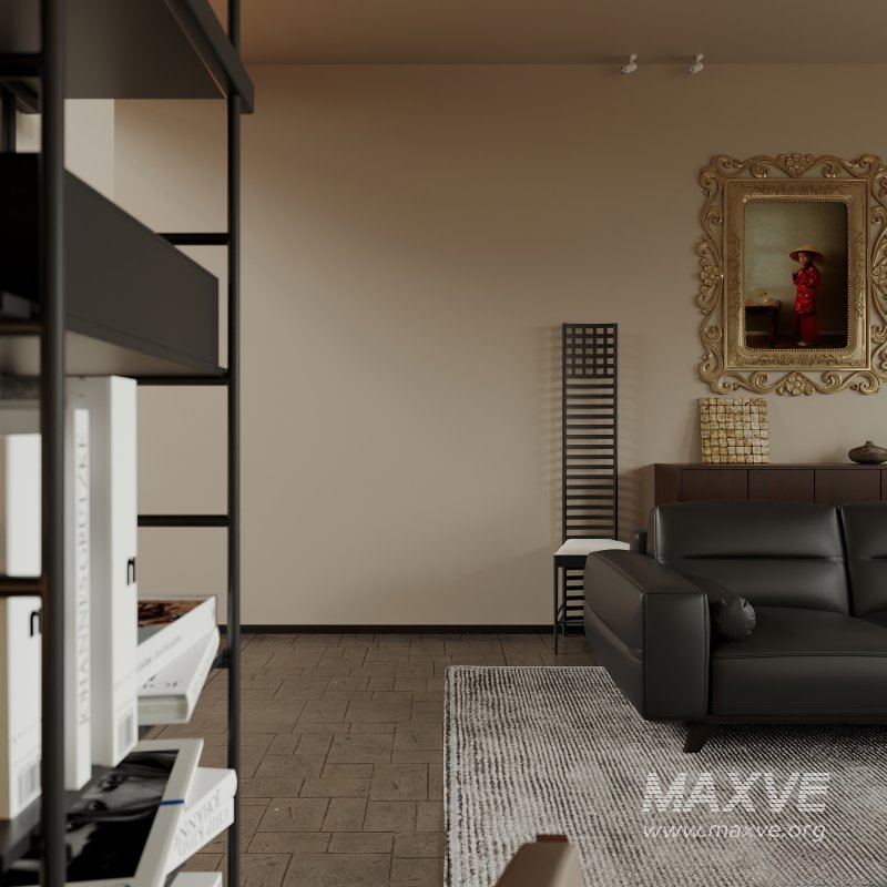 Modern living room and dining room interior scene - Image 6