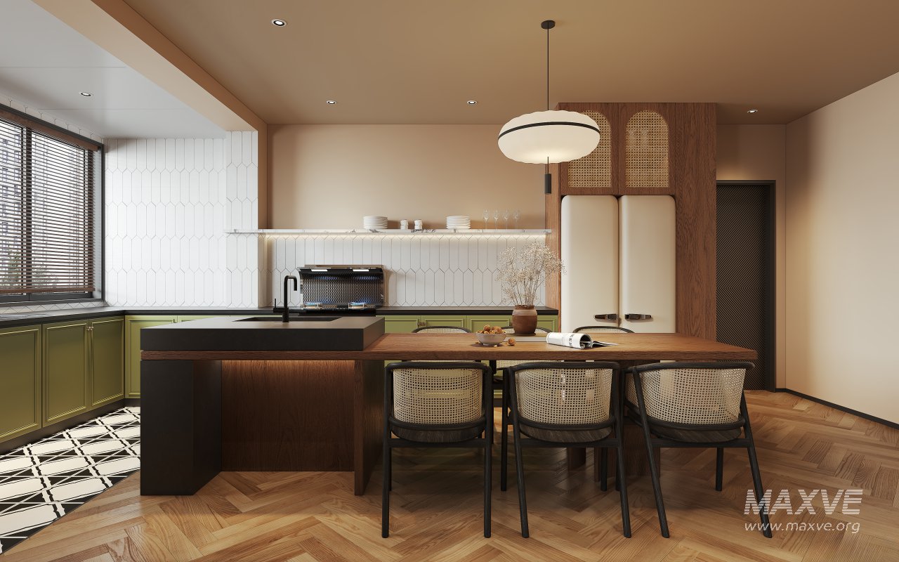 Modern living room and dining room interior scene - Image 3