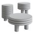 Scala Beige Low Round Coffee Table - Thumbnail 4