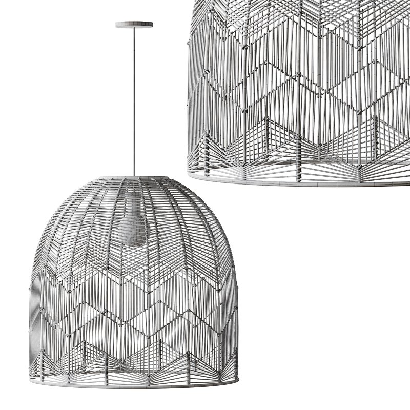 Basket Rattan Pendant Light Shades - Image 9