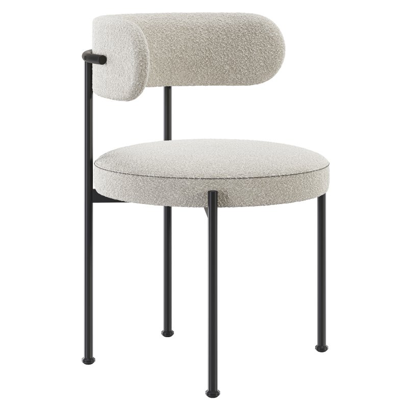 INESSE BOUCLE DINING CHAIR-CB2 - Image 5