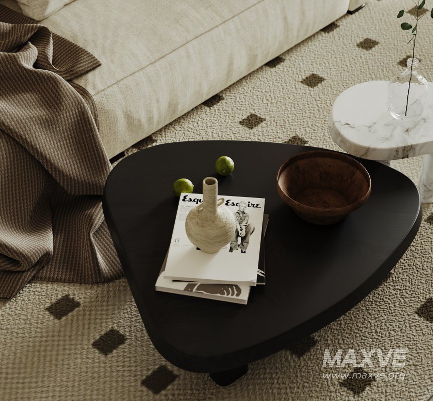 Modern living room and dining room interior scene - Image 3