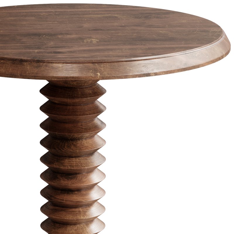 French Wood Side Table by Charles Dudouyt - Image 2