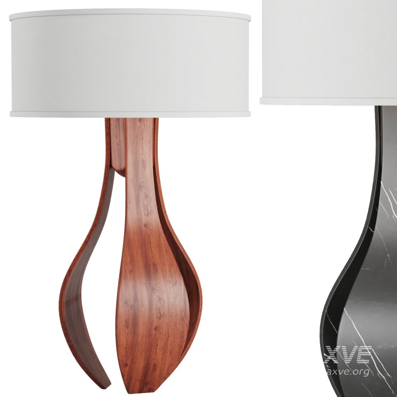Chloe in Walnut Table Lamp - Image 1