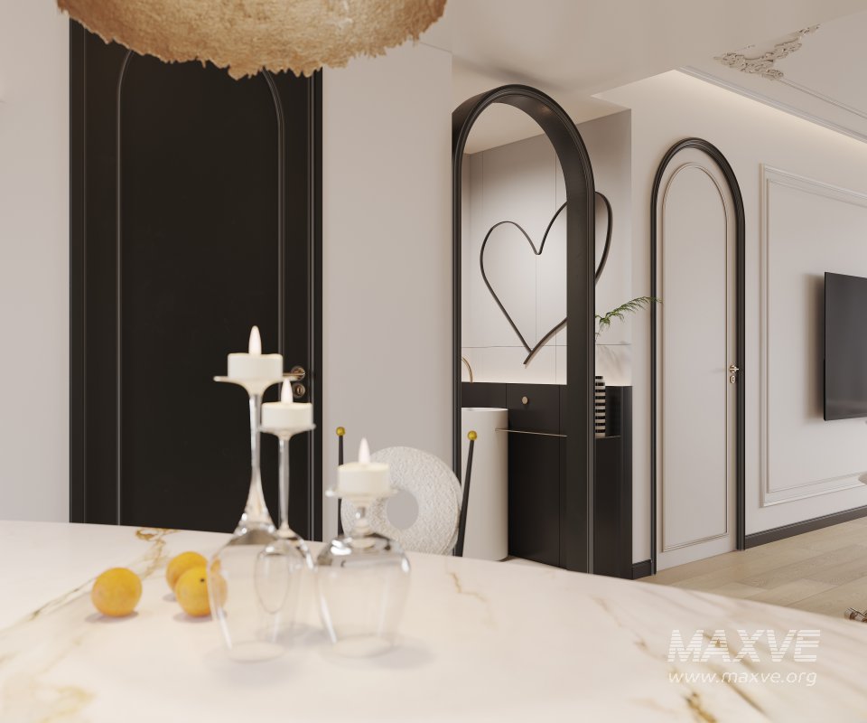 Modern living room and dining room kitchen interior scene - Image 15