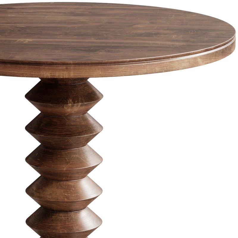 French Wood Side Table by Charles Dudouyt - Image 4