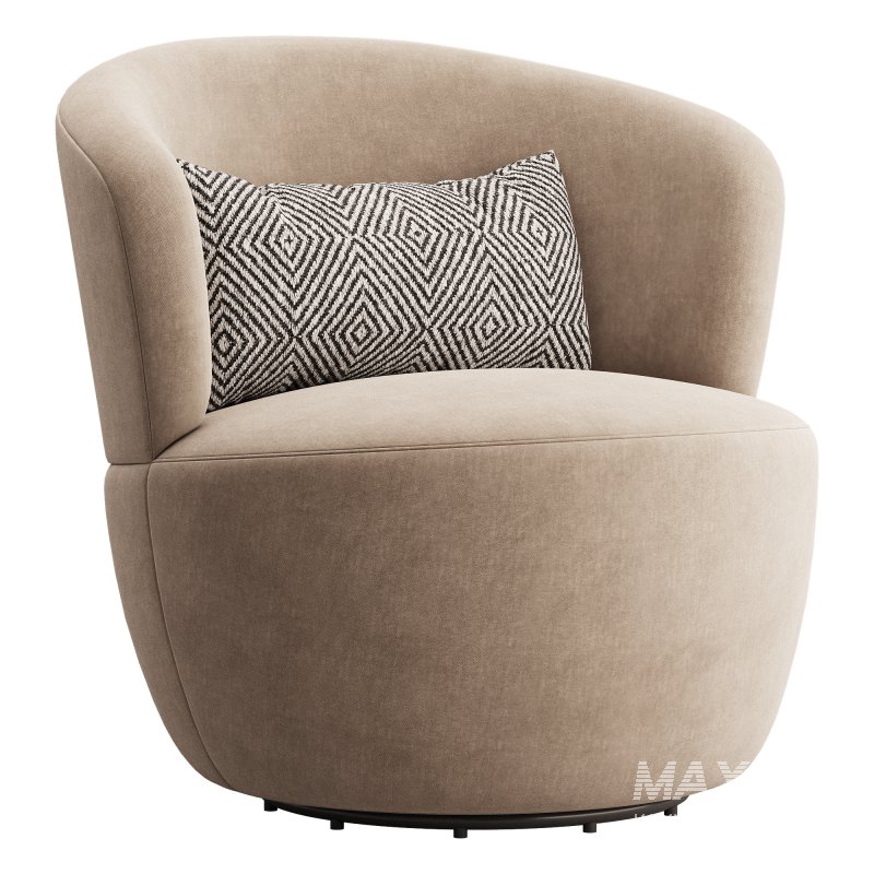 Amber Boucle Swivel Chair - Image 2