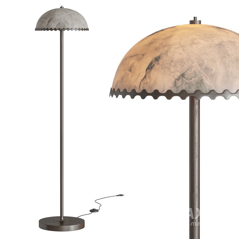 Oceana Black Metal Floor Lamp - Image 6