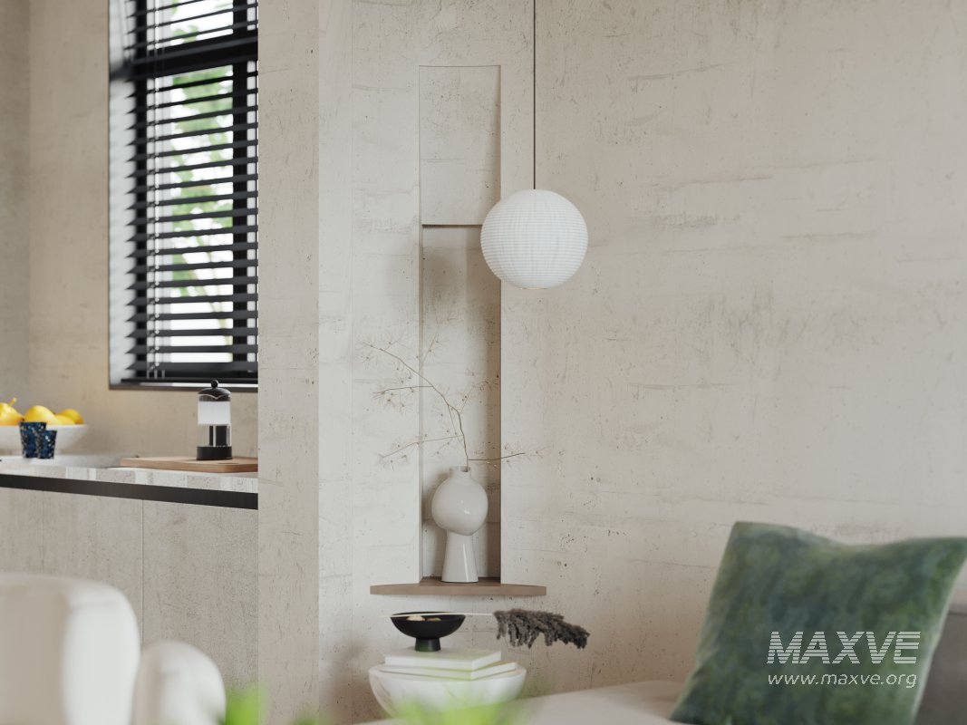 Modern living room and dining room interior scene - Image 3