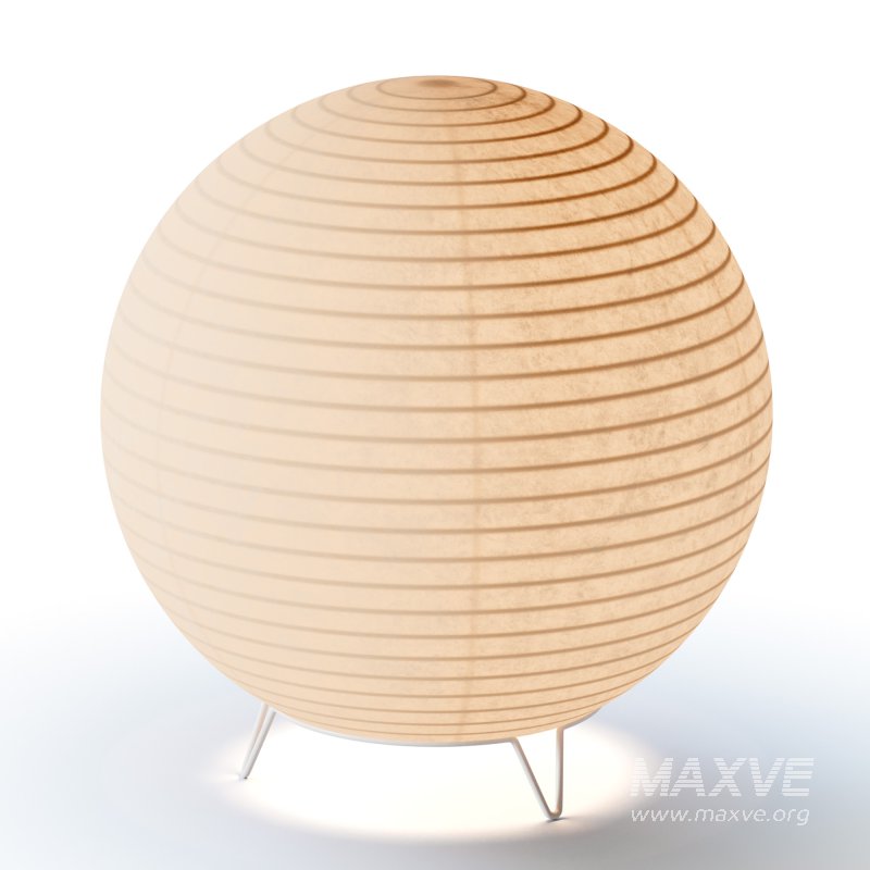 Round LED Japanese Style Lantern Rice Paper Desk Lamp - Image 3