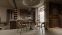 Modern living room and dining room kitchen interior scene - Thumbnail 4