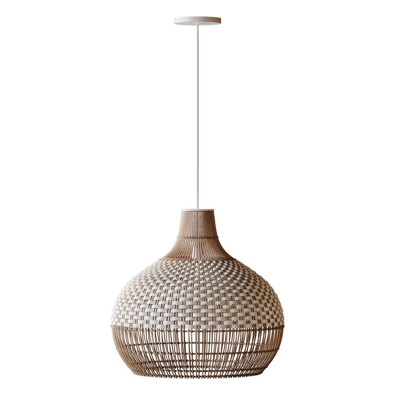 Handwoven Rattan Pendant Light Lampshade - Image 2