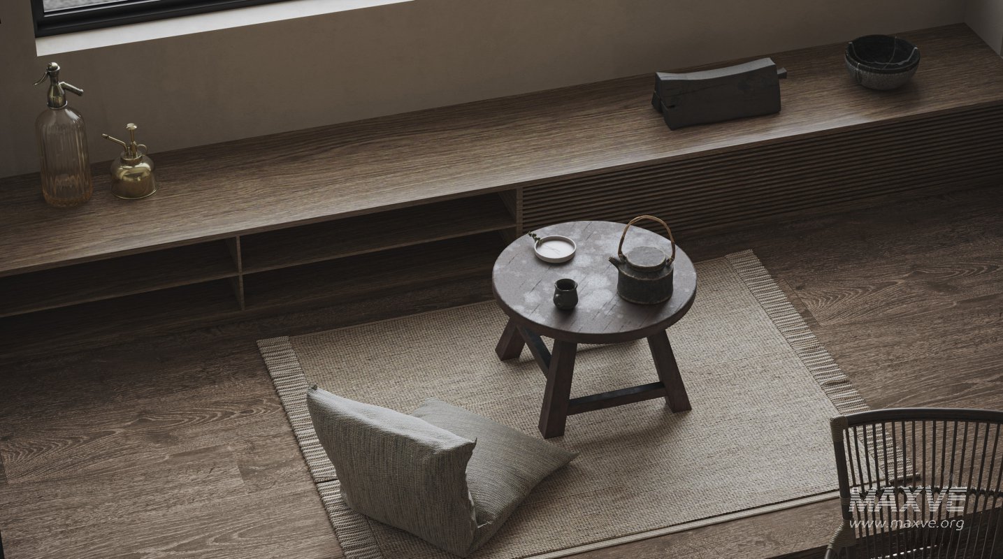 Modern living room and dining room kitchen interior scene - Image 13