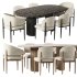 EVA FABRIC DINING CHAIR AND TABLE-RH - Thumbnail 4