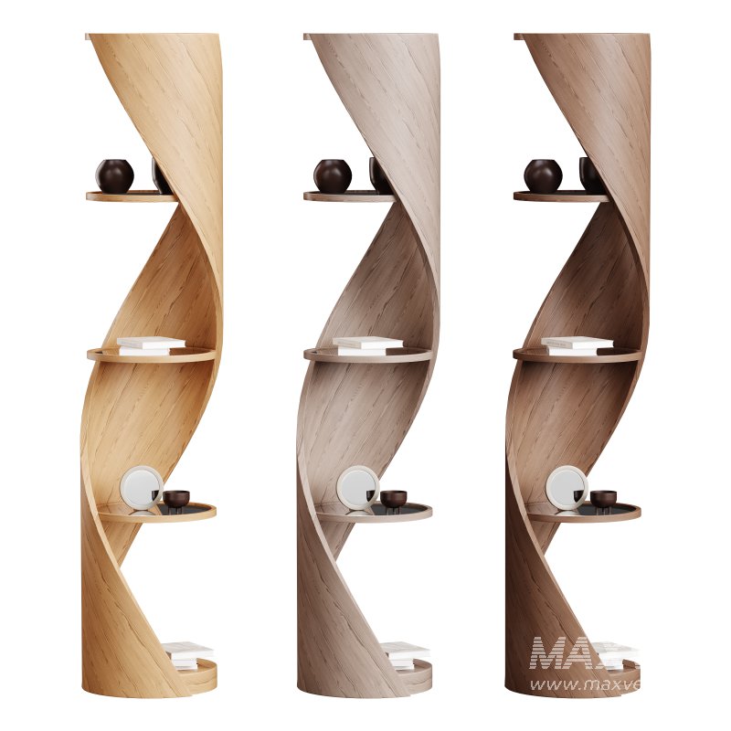 Shelf with accessories and books 02 - Image 1