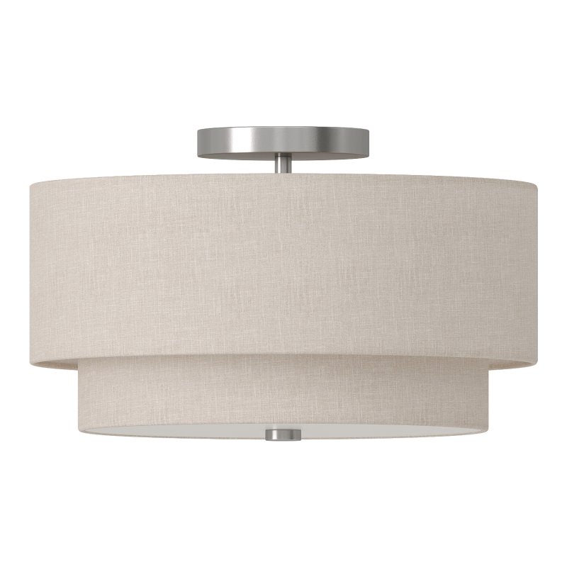 Textile Classic Tiered 977 Semi Flush Ceiling Light - Image 2