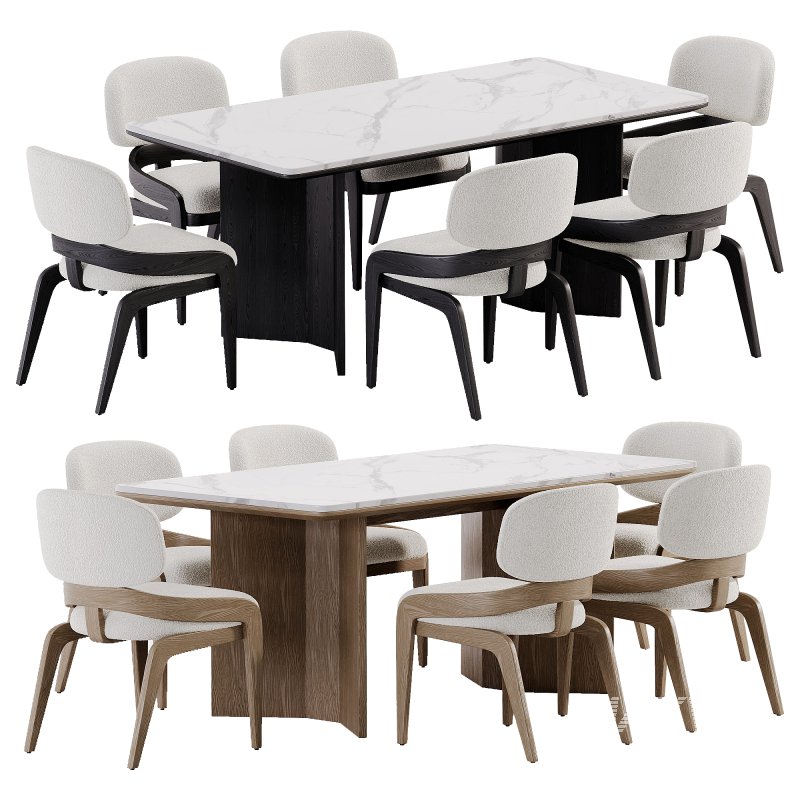 : Scandinavian Dining Set - Image 1