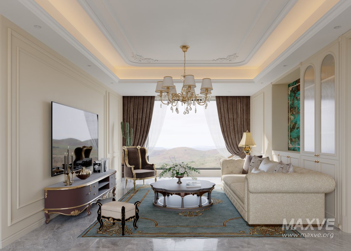 Luxurious classic living room and dining room - Image 1