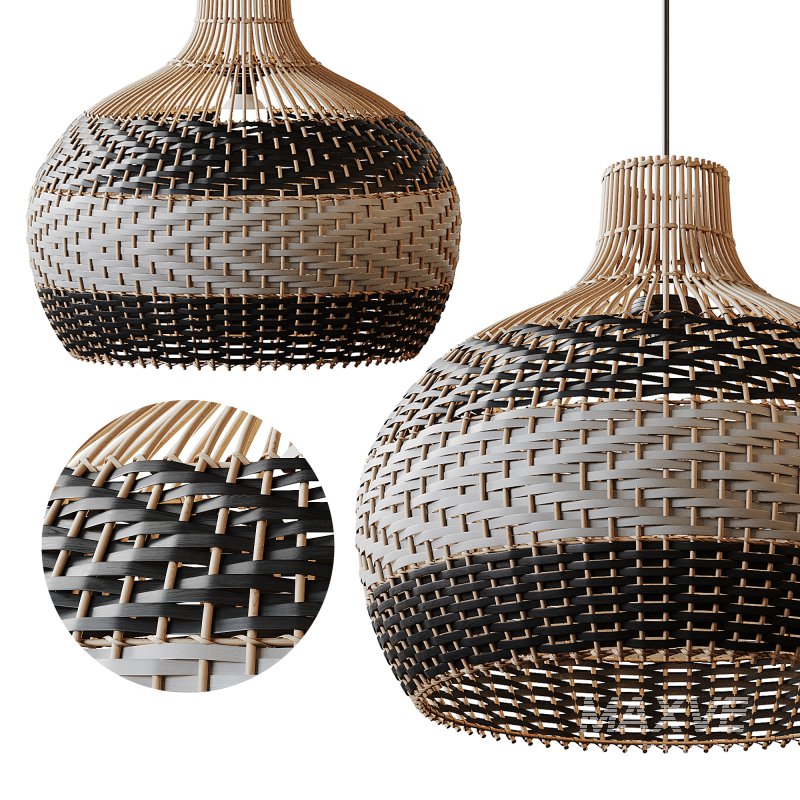 Lampshade Rattan Pendant Light - Image 1