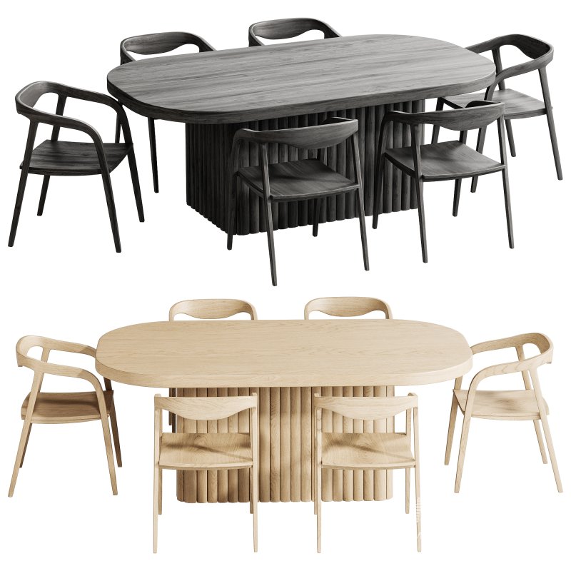 Table chair wooden - Image 7