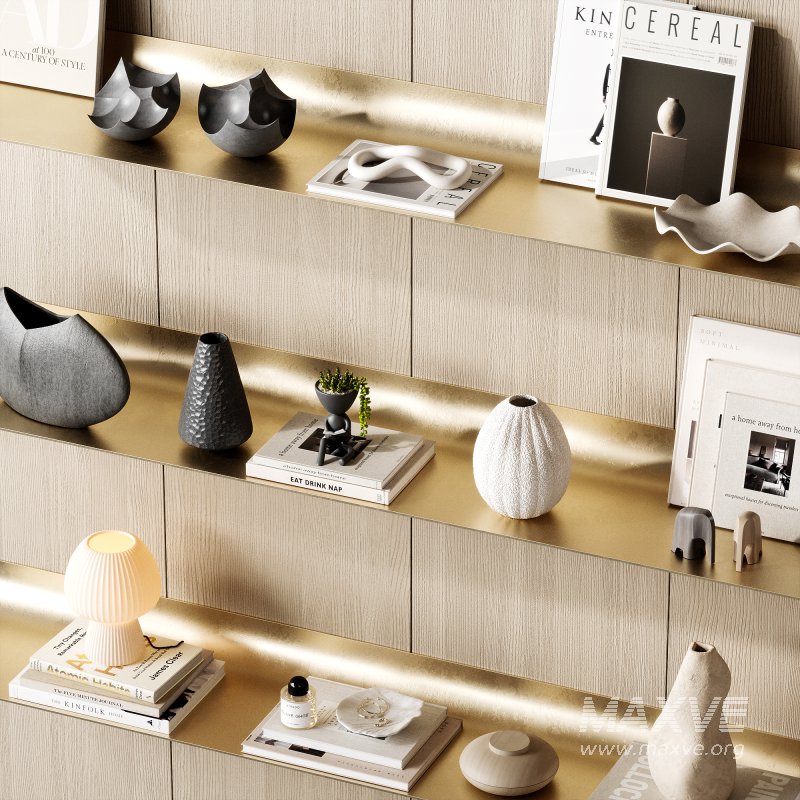 wooden shelving decor set 5 - Image 2