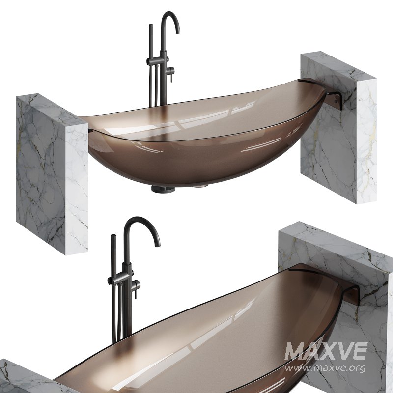 ABBER Kristall AT9704Rubin washbasin - Image 3