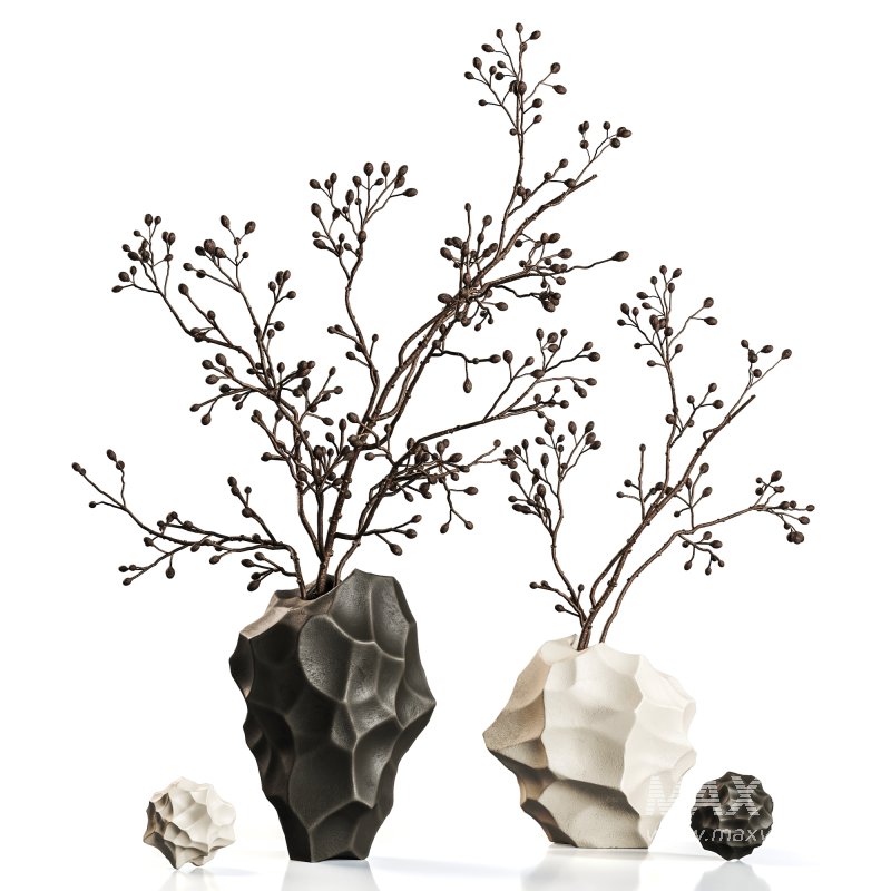 Minimal Stone Vase Set with Natural Texture - Image 1
