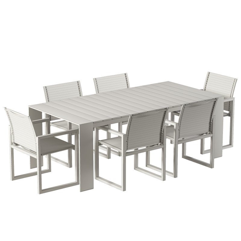 Hayman Teak and Aluminum Dining Chair and Table-Harbour - Image 7