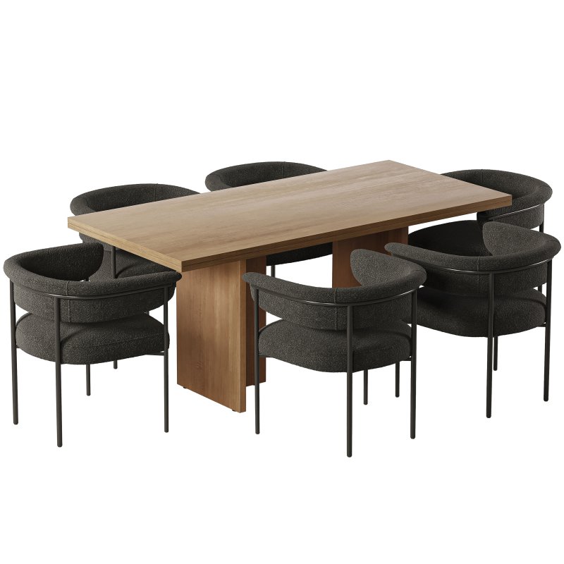 Carrie Outdoor Dining Chair and Lars Dining Table - Image 3