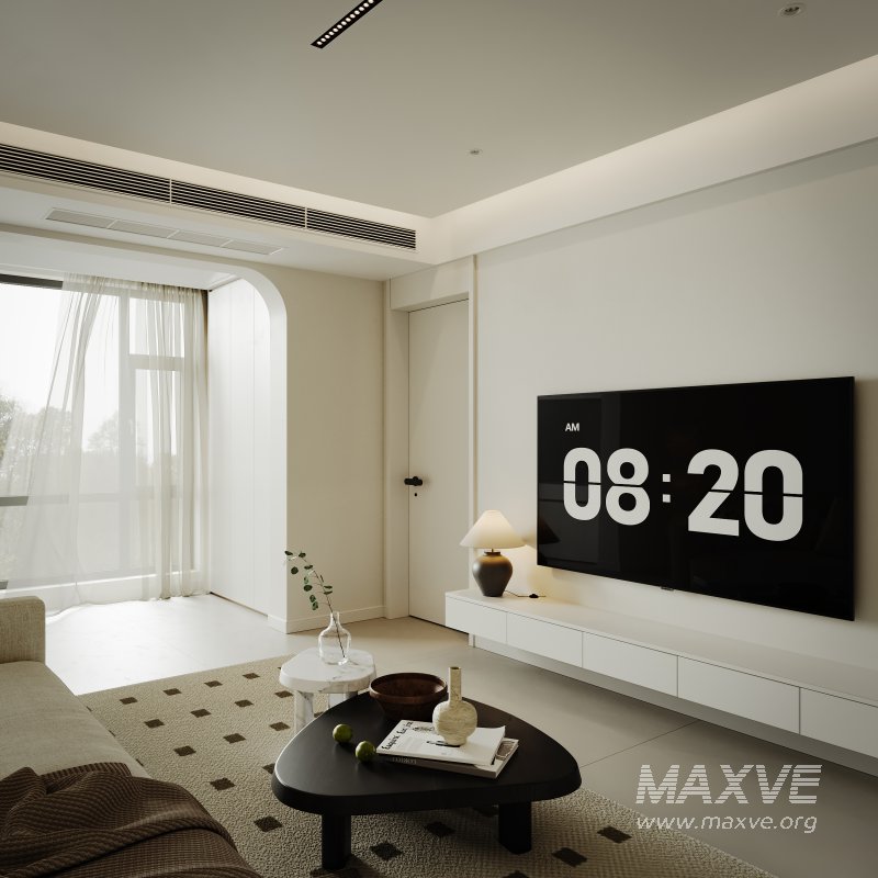 Modern living room and dining room interior scene - Image 5