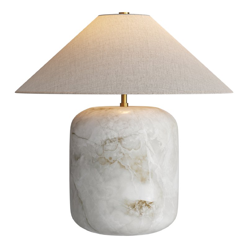 Block Rosso Levanto Marble Table Lamp - Image 4