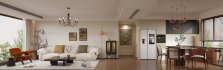 Modern living room and dining room interior scene - Thumbnail 1
