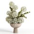 White Hydrangea Bowl Arrangement - Thumbnail 2