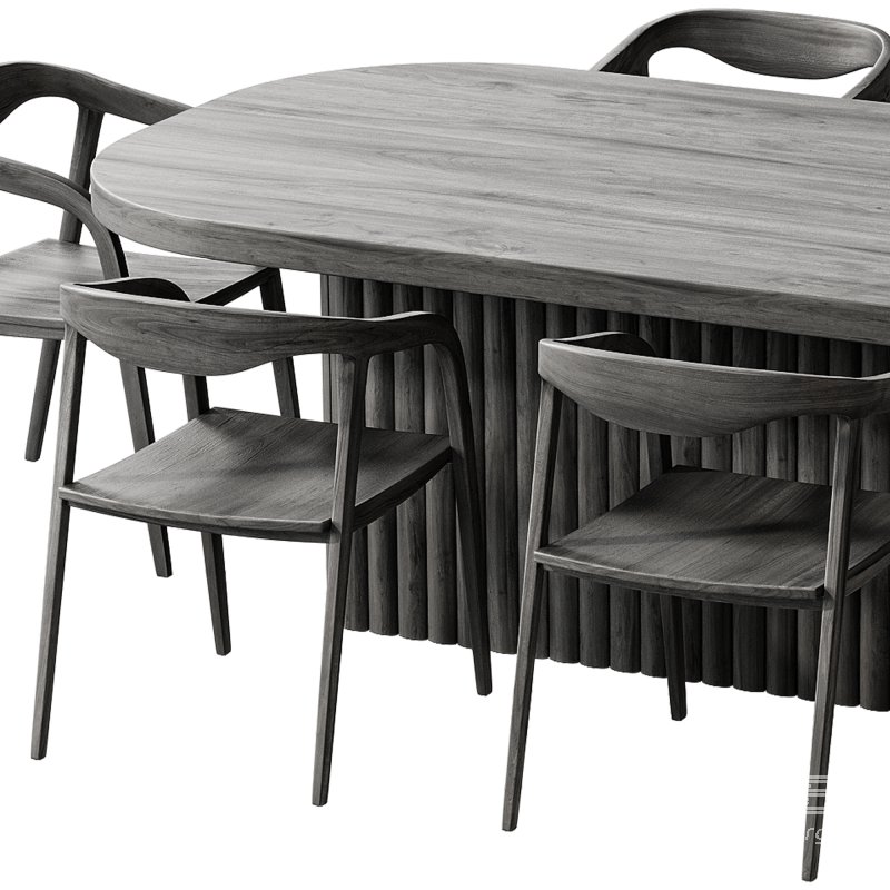 Table chair wooden - Image 2