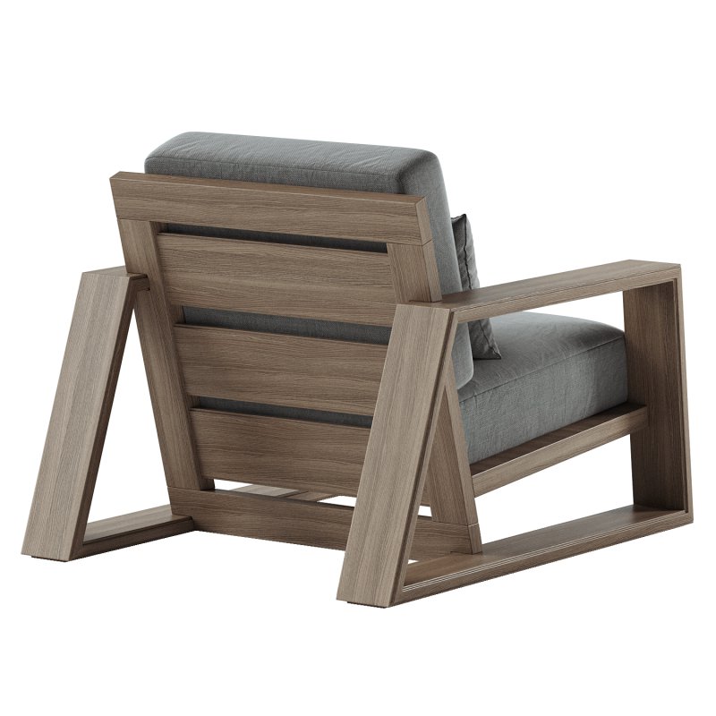 Canyon Outdoor Teak Lounge Chair - Image 4