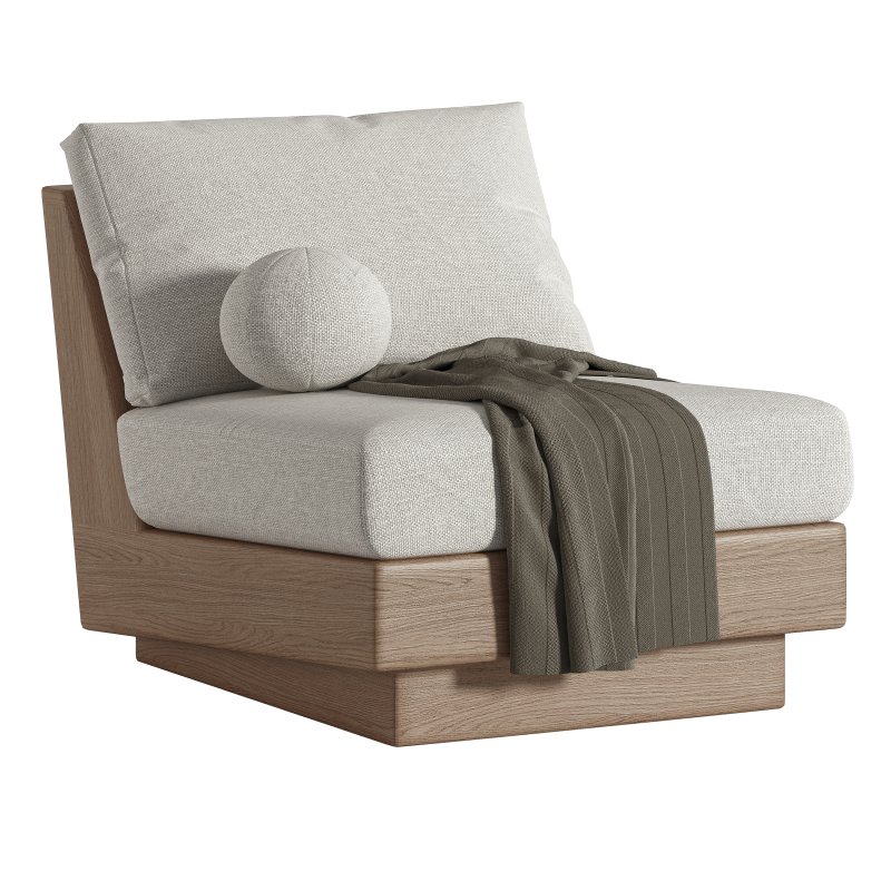 Tulum Armless Lounge Chair-Harbour - Image 1