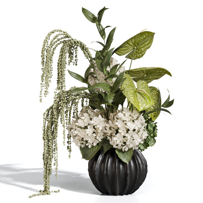 Ivory Hydrangea in a Calm Floral Scene - Image 2