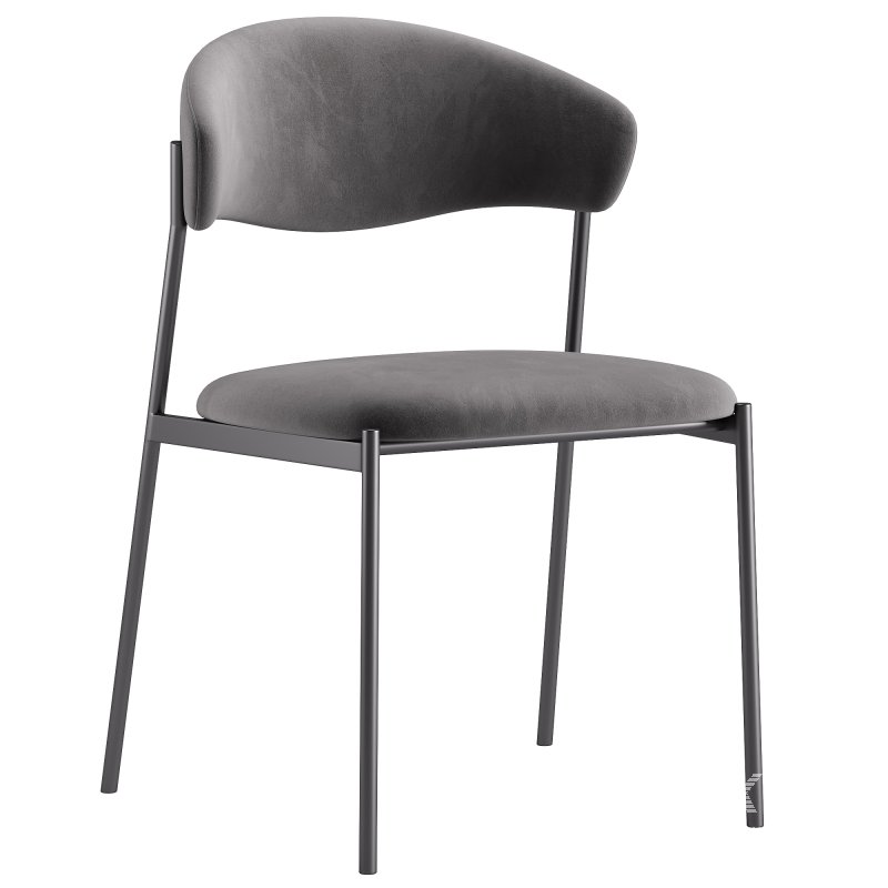 Damato Sand Velvet Dining Chair - Image 4