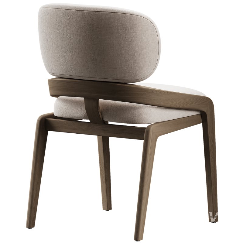 Scandinavian solid wood dining chair - Image 3