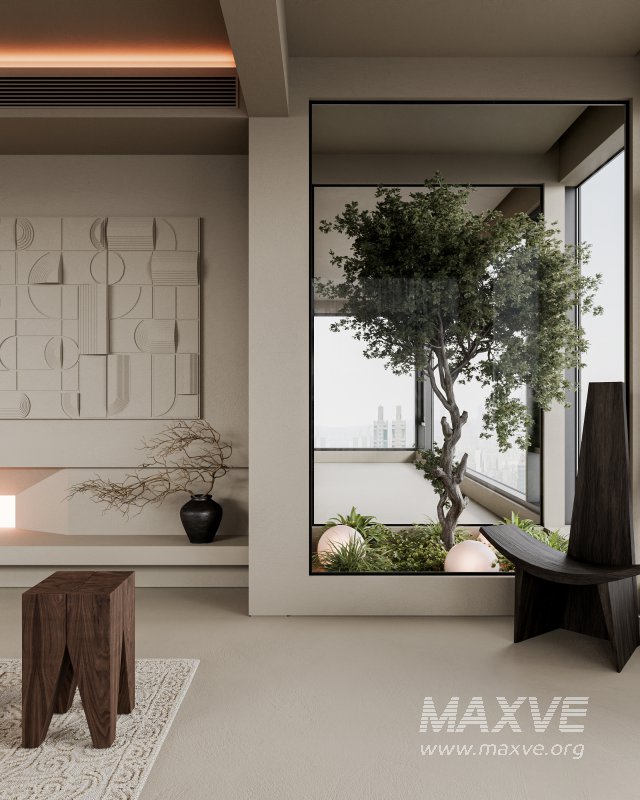 Modern living room and dining room interior scene - Image 5