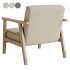 Isaac Wooden armchair with boucle seat - Thumbnail 4