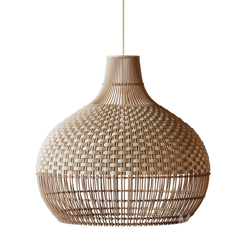 Handwoven Rattan Pendant Light Lampshade - Image 6