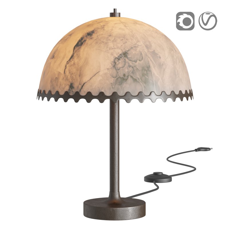 Oceana Black Metal Table Lamp - Image 1