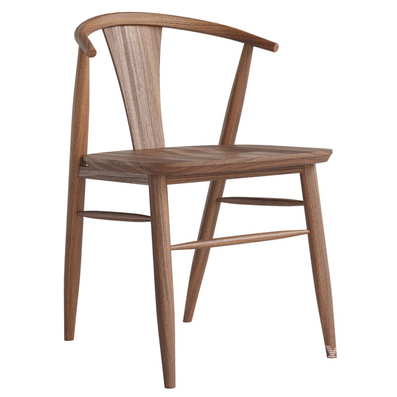 Fyn Natural Walnut Wood Dining Side Chair - Image 5
