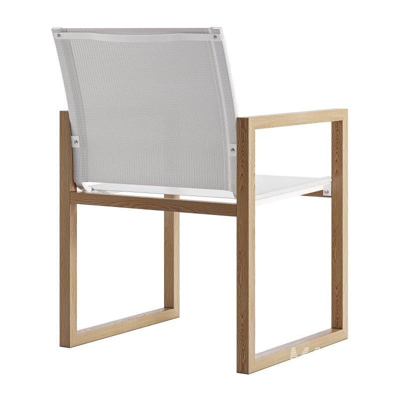 Hayman Teak & Aluminum Dining Chair-harbour - Image 3