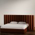 Modern Upholstered Bed with Vertical Headboard - Thumbnail 3
